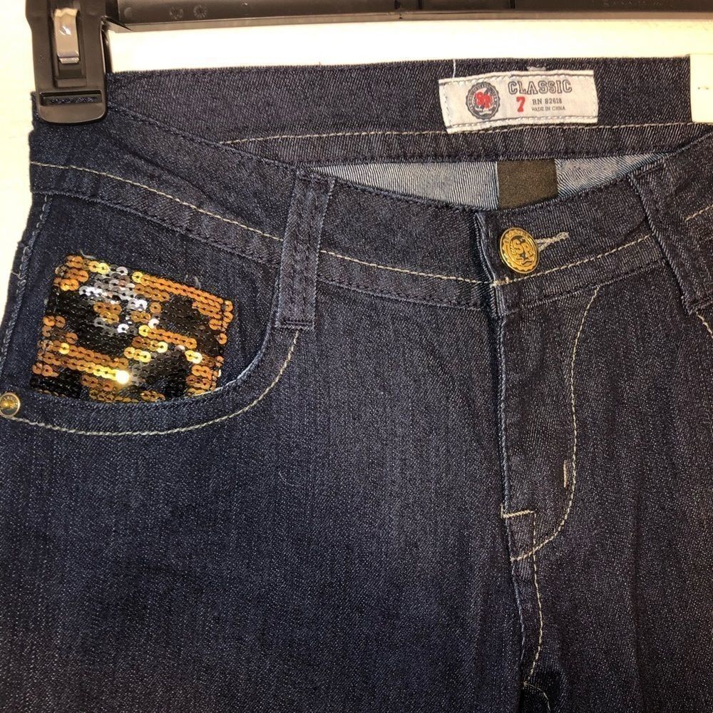 SP skinny slim streched low rise sequin jean - Picture 3 of 8